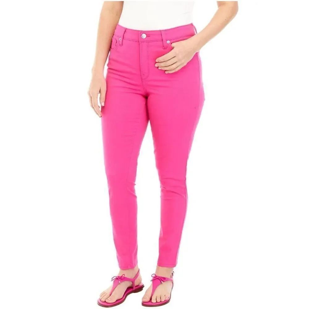 Crown & Ivy Hot Pink Skinny Pants Sz 22